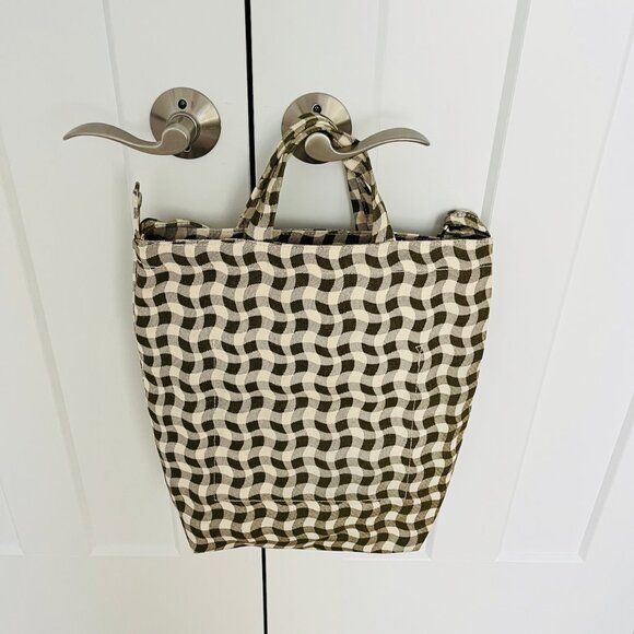 Baggu Zip Duck Bag, Wavy Gingham Brown - Picture 2 of 3